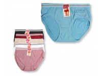 Majtki damskie FASHION w prążki i napisem COTTON no: 9007 - 1 szt