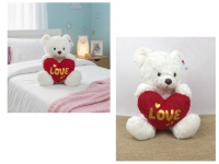 Maskotka MIŚ Z SERCEM Love 35 cm Biały