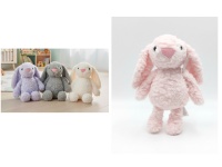 Maskotka, pluszak KRÓLIK 30x18x11 cm - MIX KOLOR