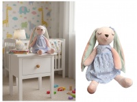 Maskotka, pluszak KRÓLIK dziewczynka 65 cm  (26 cm na siedząco)