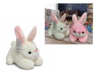 Maskotka, pluszak KRÓLIK Z WSTĄŻKĄ 24x18x18 cm - MIX KOLOR