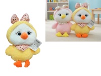 Maskotka, pluszak KURCZAK Z KOKARDĄ 26x15x8 cm - MIX KOLOR