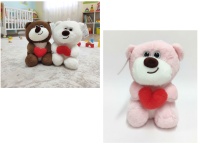 Maskotka, pluszak MIŚ Z SERCEM 23x13x13 cm - MIX KOLOR