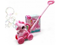 Maszynka, JEŹDZIK do baniek mydlanych JEDNOROŻEC 2w1 RÓŻ, ŻÓŁTY