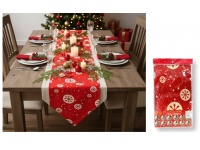 Mata, bieżnik na stół świąteczny, bożonarodzeniowy 180x35 cm ŚNIEŻYNKI