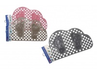 Mata łazienkowa, antypoślizgowa półokrągła STOPY PVC 69x38,5 cm MIX KOLOR