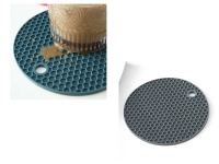 Mata, podkładka silikonowa kuchenna na blat (chroniąca przed gorącym) szara 13,5 cm