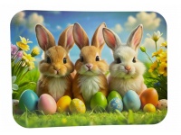 Mata stołowa 40x30 cm PISANKI, TRZY ZAJĄCZKI, ŻONKILE