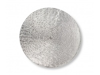 Mata stołowa- tw. sztuczne okrągła SPIRALA 38 cm SREBRNA
