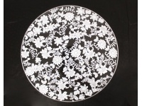 Mata stołowa- tw.sztuczne okrągła BIAŁA z przezroczystą folią 38 cm