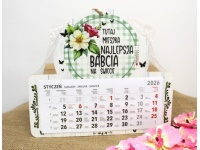 mdf Kalendarz 33x29 cm z termometrem Tutaj mieszka NAJLEPSZA BABCIA na świecie.... #2603