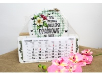 mdf Kalendarz 33x31 cm Tutaj mieszkają najlepsi DZIADKOWIE na świecie.... #2601