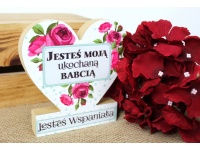 mdf Statuetka 13,5x13,5x2 cm Jesteś moją ukochaną Babcią...