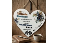 mdf Zawieszka serce 20x18 cm Tatusiu Kochany powiem Ci... #4626