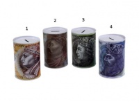 Metalowa skarbonka ZŁOTÓWKI 15x10 cm mix