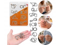 Metalowe puzzle łamigłówka mix - kpl 8 szt