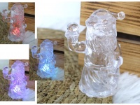 Mikołaj 10x7,5 cm LED TRANSPARENTNY