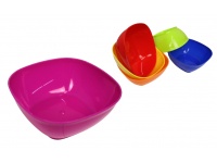 Miska plastikowa KWADRATOWA 430 ml 12x5 cm mix kolor - 1 szt