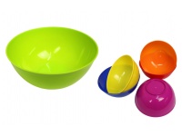Miska plastikowa OKRĄGŁA 380 ml 12,5x5,7 cm mix kolor - 1 szt