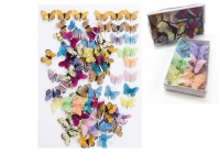 Motyl dekoracyjny mix kolor 5,5 cm (kpl 24szt)