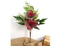 mp Bukiet piankowy MAGNOLIA 70 cm (2 kwiaty 18-20 cm) CZERWONA