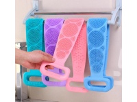 Myjka do pleców silikonowa 60 cm NIEBIESKA