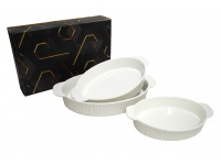 Naczynia ceramiczne owalne kpl.3 szt