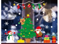 Naklejki świąteczne na okno bezklejowe CHOINKA - 2 arkusze w jednej rolce o wymiarach 50x35 cm