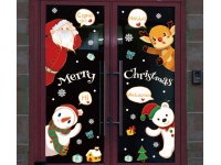 Naklejki świąteczne na okno bezklejowe SANIE - 2 arkusze o wymiarach 50x35 cm