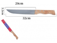 Nóż kuchenny z drewnianą rączką 32 cm ostrze 20x3,2 cm