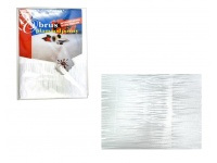 Obrus plamoodporny 300x140 cm BIAŁY z wzorem linie