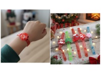 Opaska, bransoletka na rękę bożonarodzeniowa LED świecąca 19 cm MIX WZORÓW