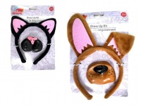 Opaska dla dzieci z uszami i nosem, przebranie zestaw mix wzorów