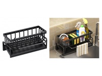 Organizer na zlew plastikowy 23x11x9,5 cm CZARNY