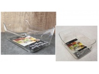 Organizer, wkład do szuflady, lodówki plastik 20x14x7,5 cm TRANSPARENTNY