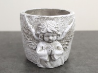 Osłonka betonowa ANIOŁ 11x10x9 cm SZARA