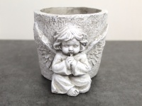 Osłonka betonowa ANIOŁ 14x11x10 cm SZARA