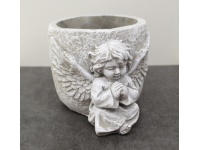Osłonka betonowa ANIOŁ 18x14,5x13 cm SZARA