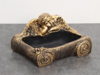 Osłonka betonowa ANIOŁ 21x17x10 cm ZŁOTA