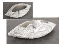 Osłonka betonowa ANIOŁ ŁEZKA 30x15x10,5 cm SZARA