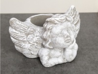 Osłonka betonowa ANIOŁ PODPARTY 20x14x11,5 cm SZARA