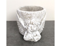 Osłonka betonowa ANIOŁ PODPARTY 13x11x10 cm SZARA