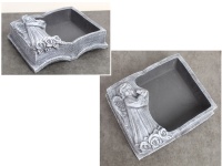 Osłonka betonowa KSIĄŻKA Z ANIOŁEM 19x17x6 cm GRAFITOWA
