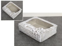 Osłonka betonowa KSIĄŻKA Z KRZYŻEM 17x13,5x6,5 cm SZARA