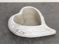 Osłonka betonowa SERCE Z WZOREM 20x16x6,5 cm SZARA