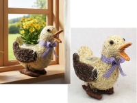 Osłonka, doniczka dekoracyjna z wełny drzewnej KACZKA 27x25x18 cm