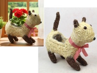 Osłonka, doniczka dekoracyjna z wełny drzewnej KOT 32x27x12 cm