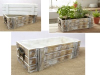 Osłonka drewniana SKRZYNIA 36x15x11 cm MIX KOLOR