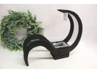 Osłonka drewniana z siatką z drutu ES 46x13x40 cm CZARNA