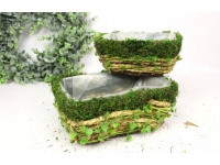 Osłonka mech, gałązki, pnącza PROSTOKĄTNA 28x17x12 i 21x13x9 cm kpl 2 szt